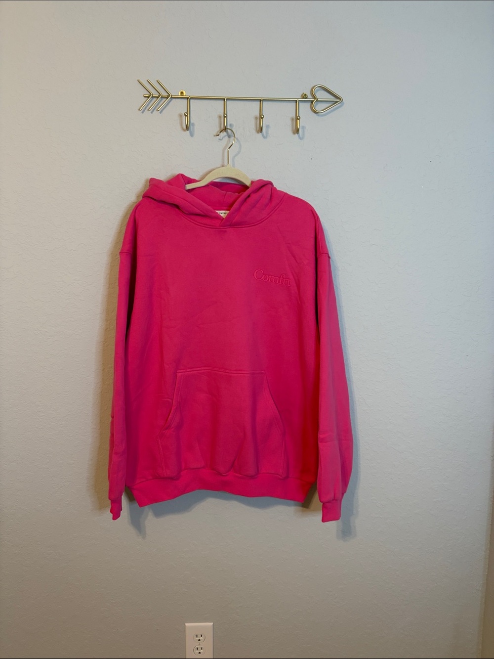 Comfrt Pink Hoodie Size Large L Oversized New With Bag